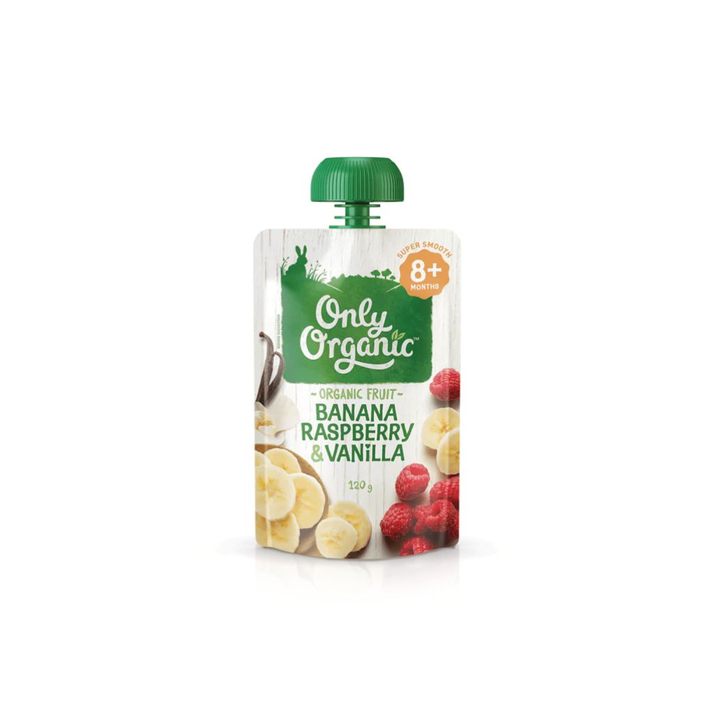 Only Organic Banana, Raspberry & Vanilla Dessert Pouch