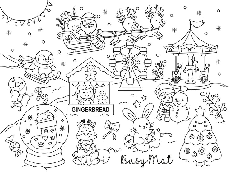 Busymat Travel Mat (Little Christmas Village)