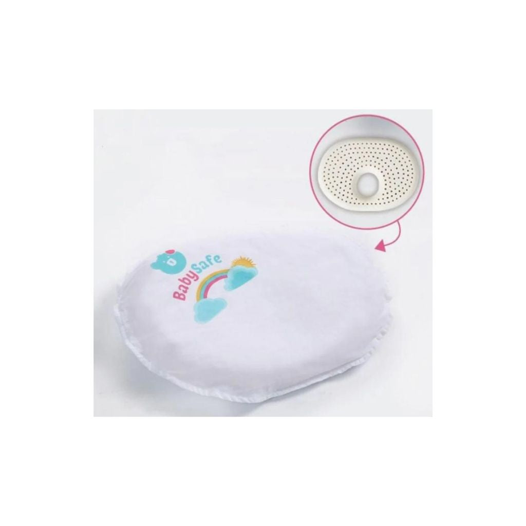 BabySafe Newborn Latex Dimple Pillow with Case