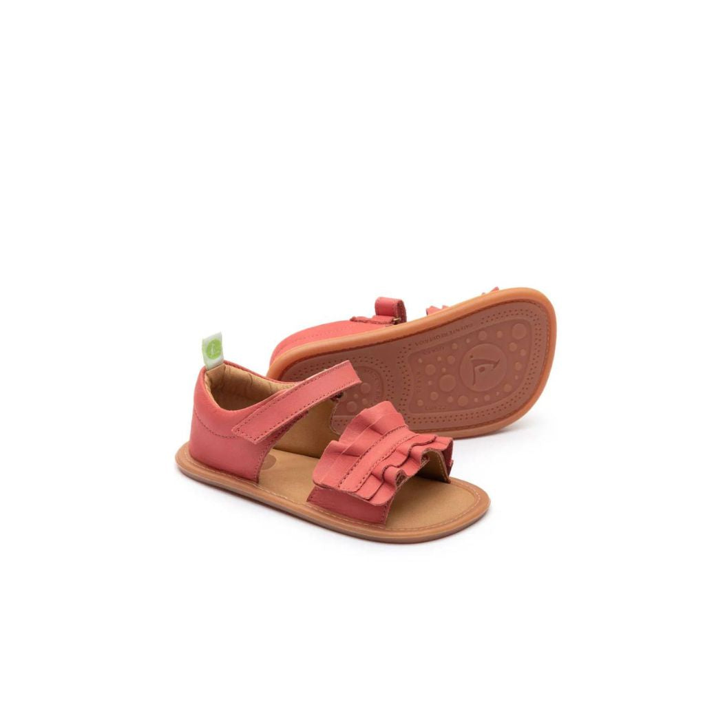 Tip Toey Joey Toddler Sandal Ruffy - Coral Matte