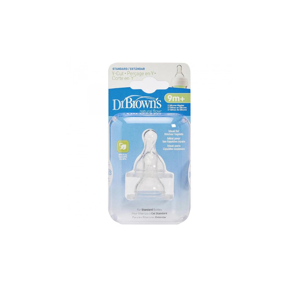 Dr. Brown's Standard Silicone Nipple - Y-cut (2 Pack)