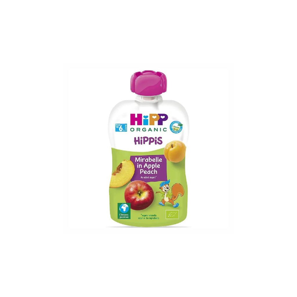 HiPP Organic Puree Mirabelle in Apple Peach 100g