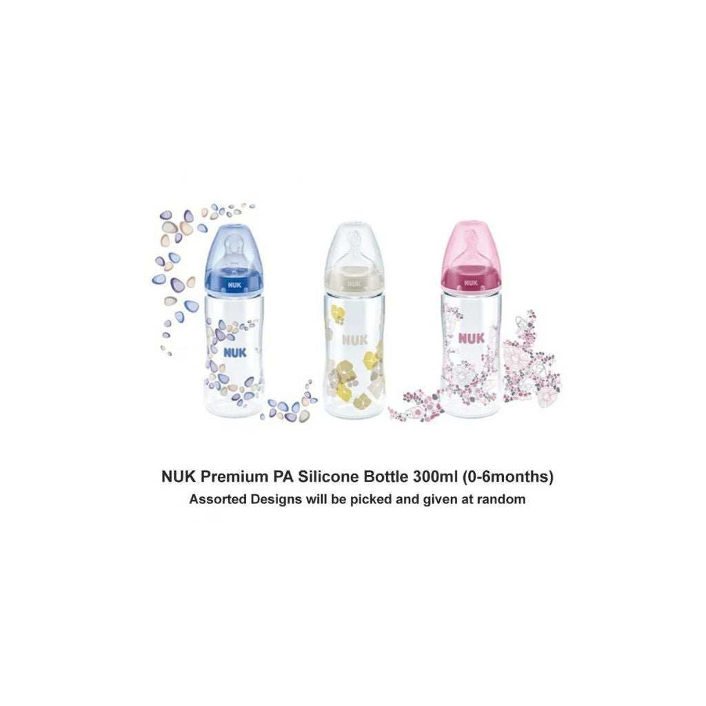 NUK PCH 300ml PA Bottle with Silicone Teat (0-6M)