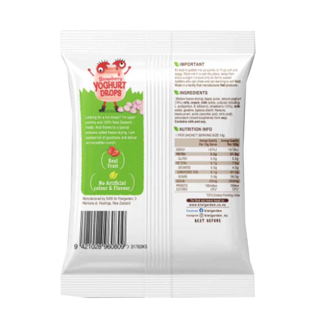 KiwiGarden Strawberry Yoghurt Drops (no added sugar) 10g