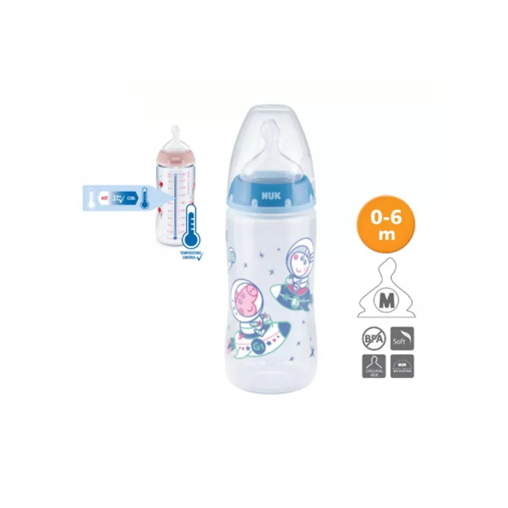 NUK Peppa Pig Anti-Colic PP Bottle with Temperature Control 300ml