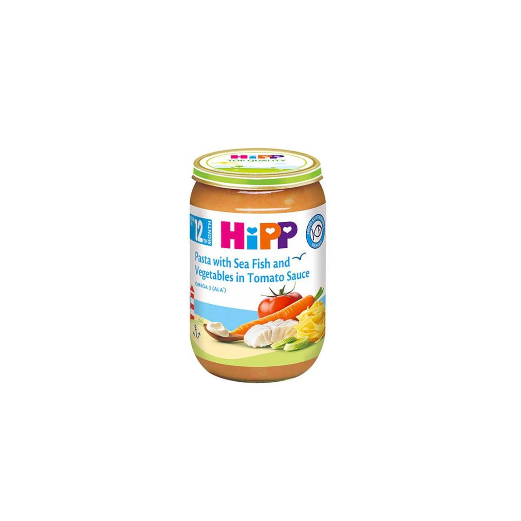 HiPP Organic Ribbon Pasta with Fish and Vegetables In Tomato Sauce 220g