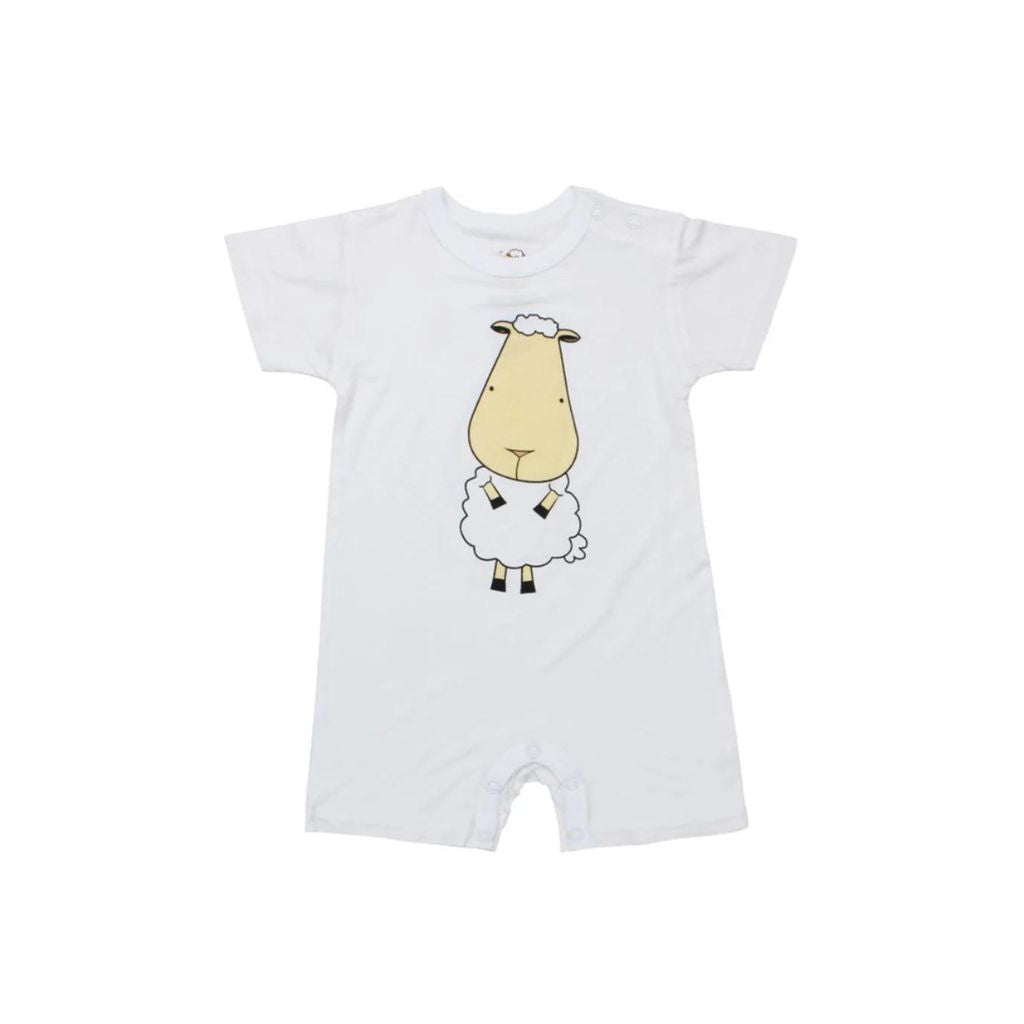 Baa Baa Sheepz Romper Short Sleeve Front & Back Sheep