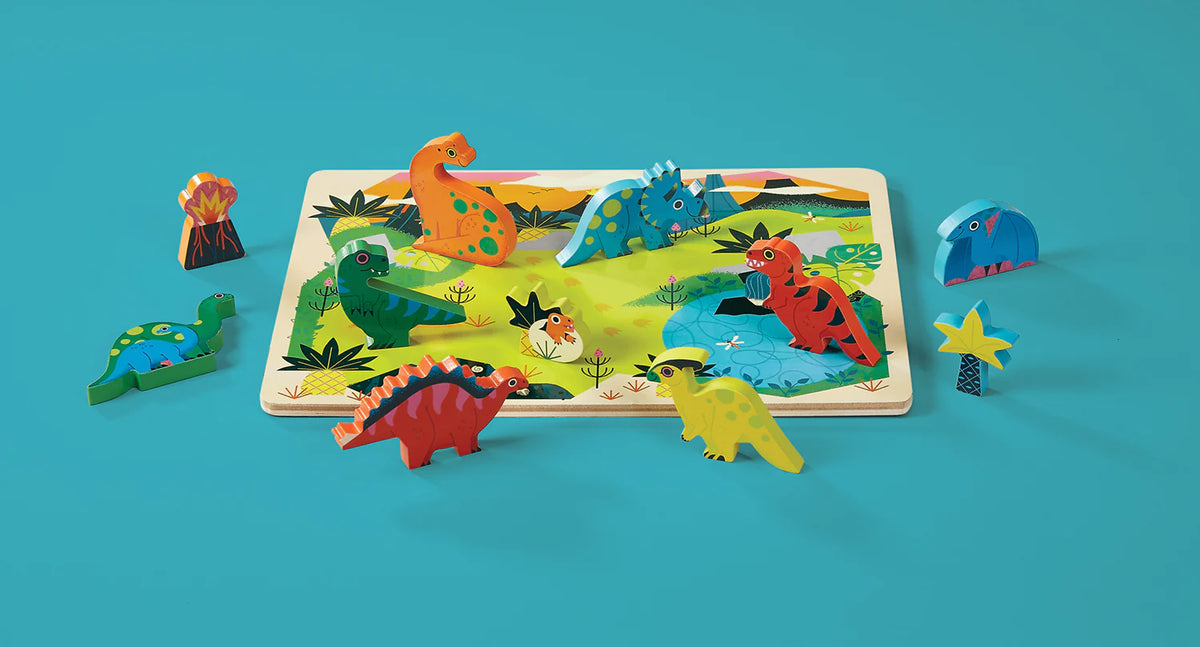 Crocodile Creek 16-Piece Wood Puzzle (Dinosaur)