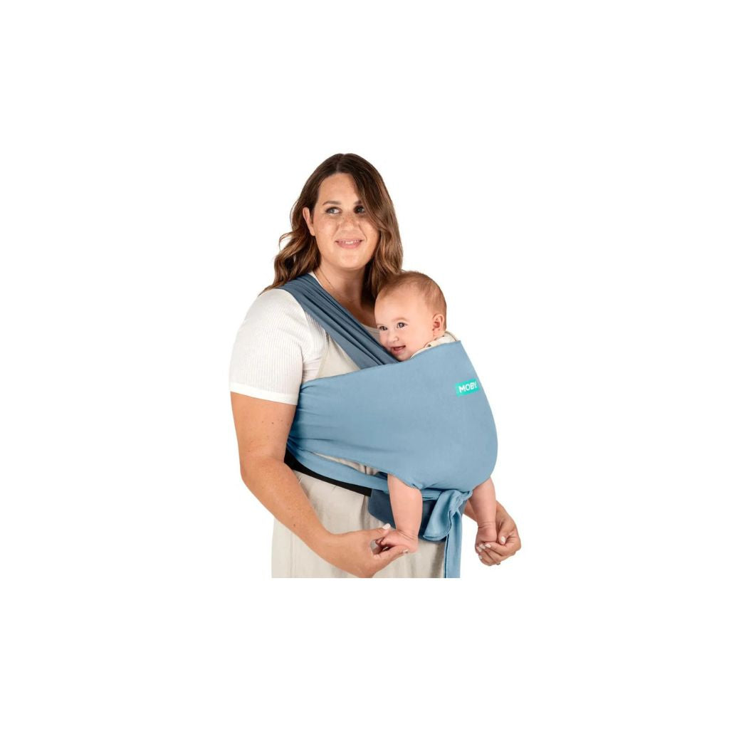 Moby Easy-Wrap Carrier - Sea Spray Blue