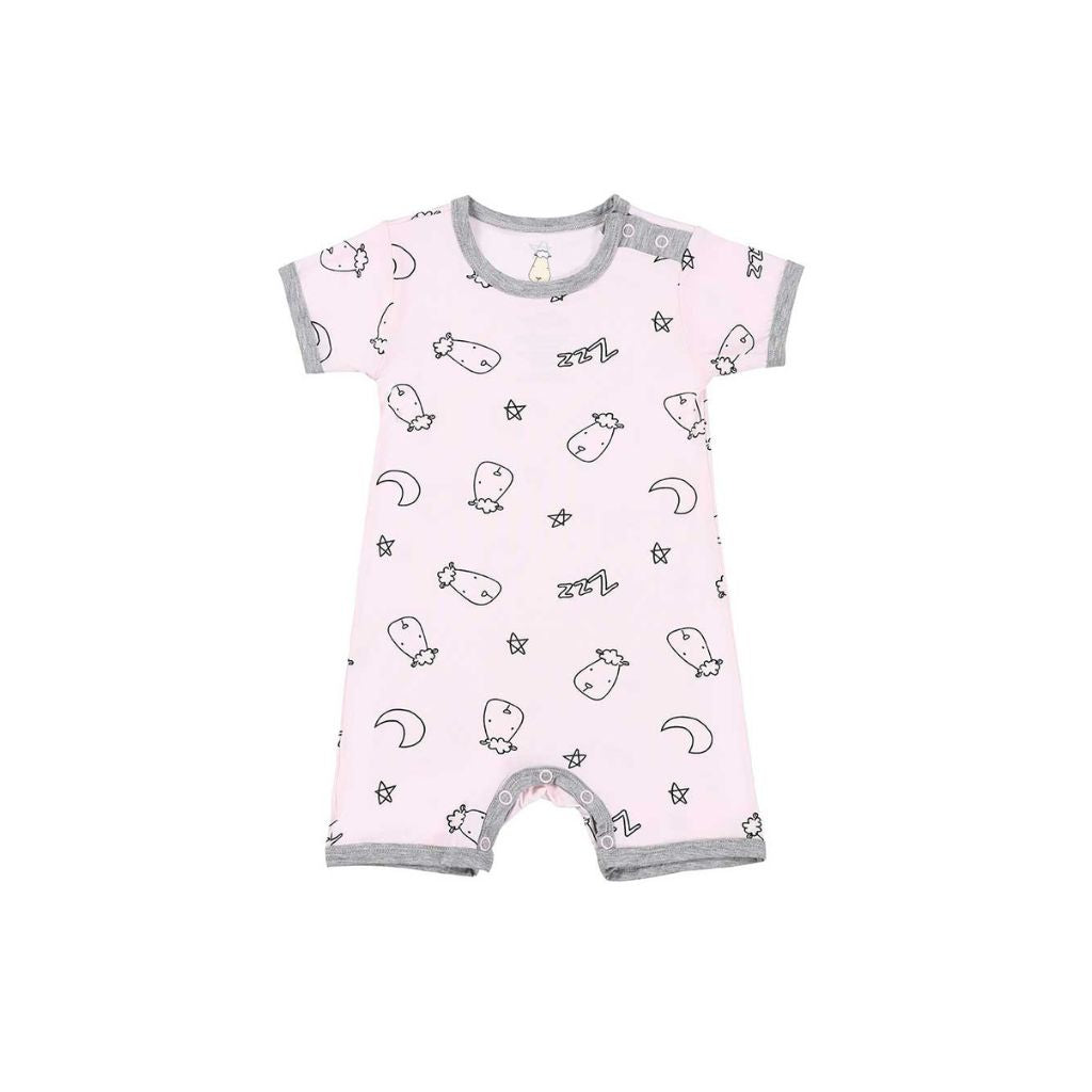 Baa Baa Sheepz Romper Short Sleeve Sweet Dreams Baa Baa - Pink