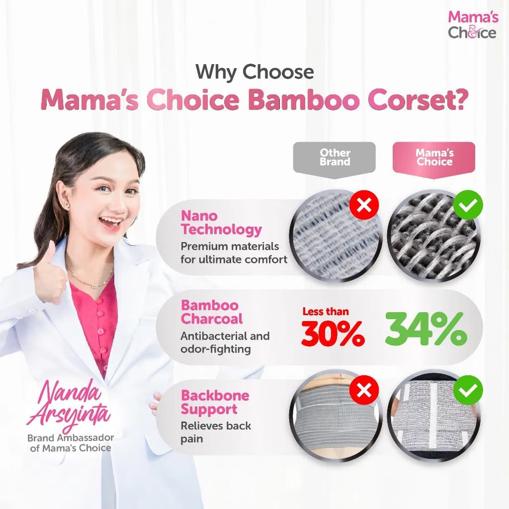 Mama’s Choice Postpartum Nano Bamboo Corset (Grey)