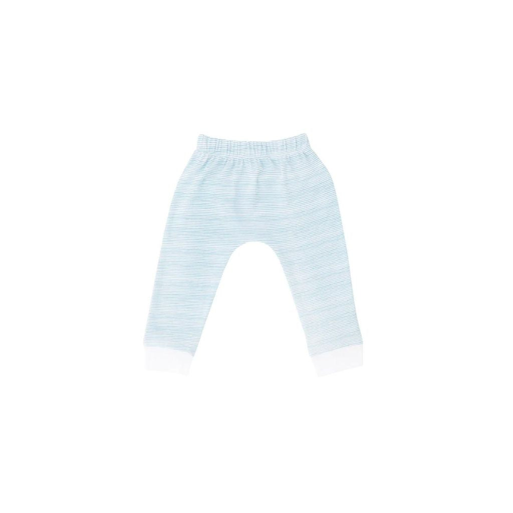 Motherswork x Le Petit Society Baby Organic Leggings in Blue Stripes