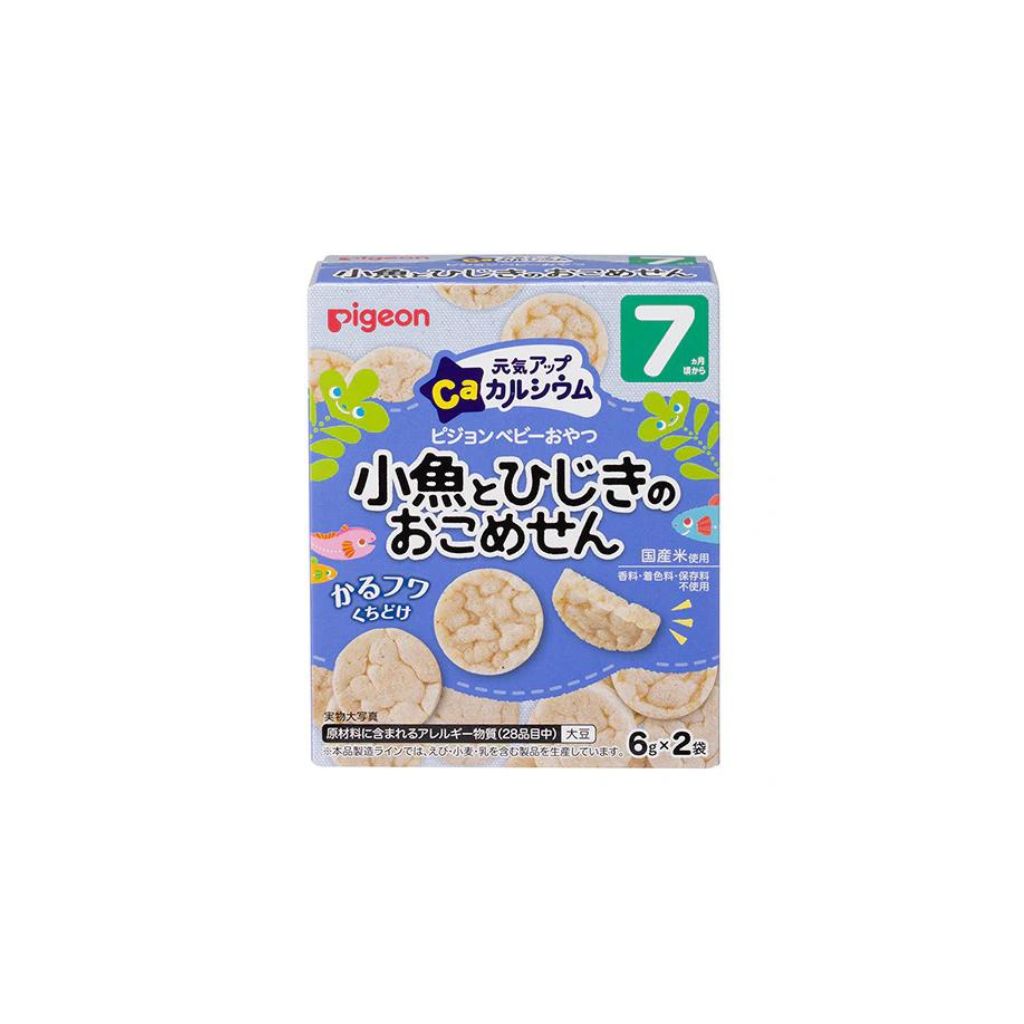 Pigeon Baby Rice Cracker With Small Fish & Seaweed (2 Packs x 6g)