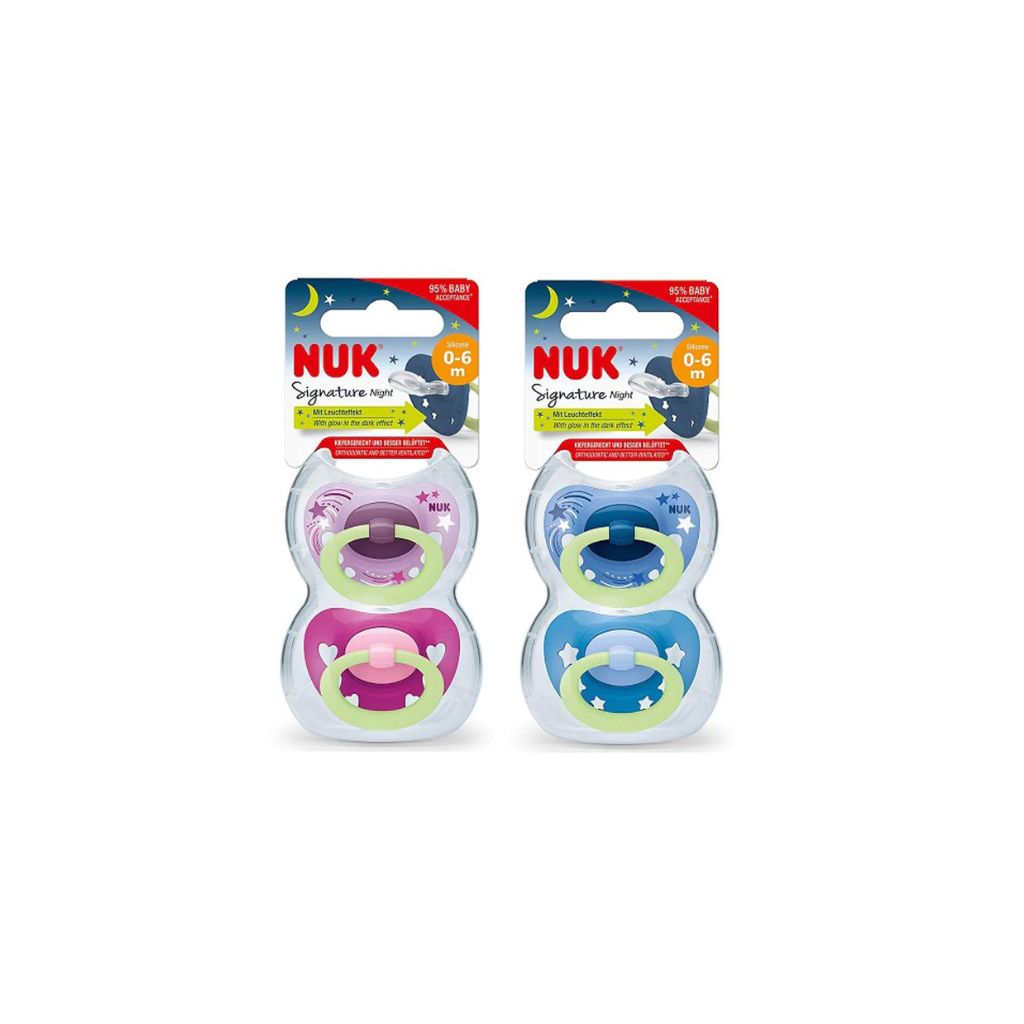 NUK Signature Night BPA-Free Silicone Soothers