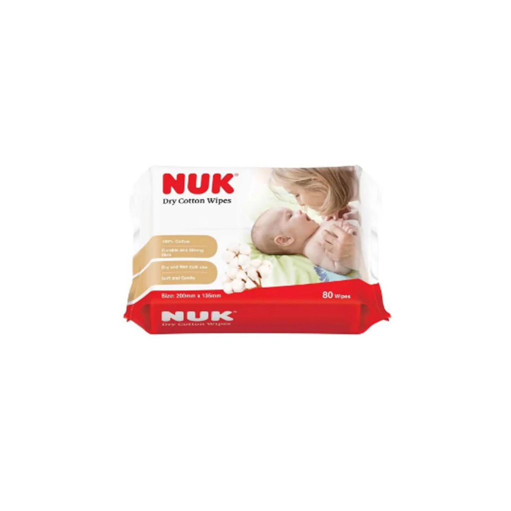 NUK Baby Dry Cotton Wipes (80 sheets)