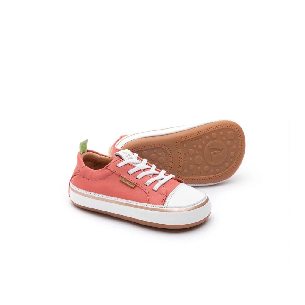 Tip Toey Joey Toddler Sneakers Funky - Coral/Matte White