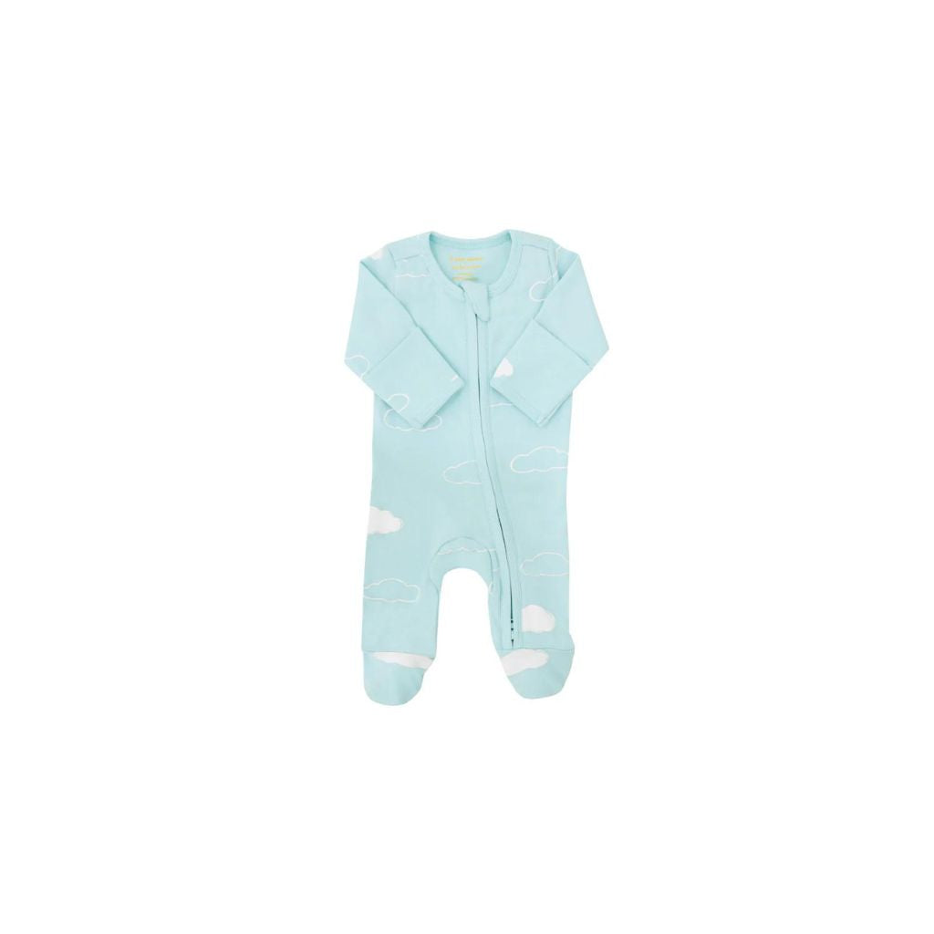 Motherswork x Le Petit Society Baby Organic Zip Sleepsuit in Cloud Print