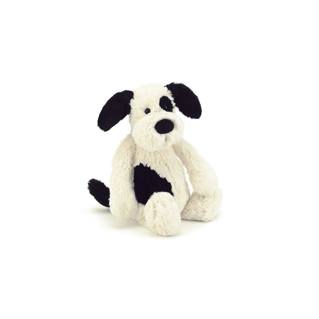 Jellycat Bashful Black and Cream Puppy Medium