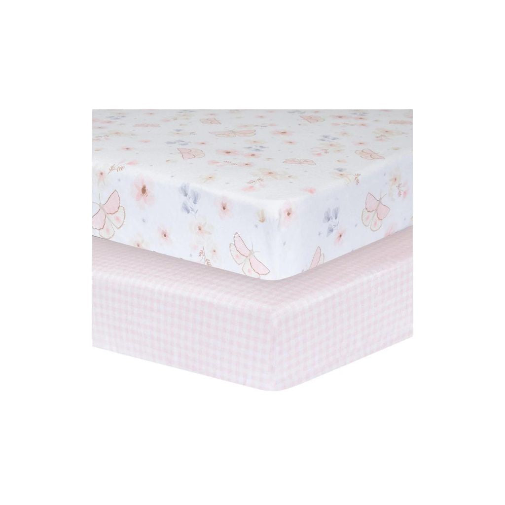 Living Textiles 2pk Cot Fitted Sheets