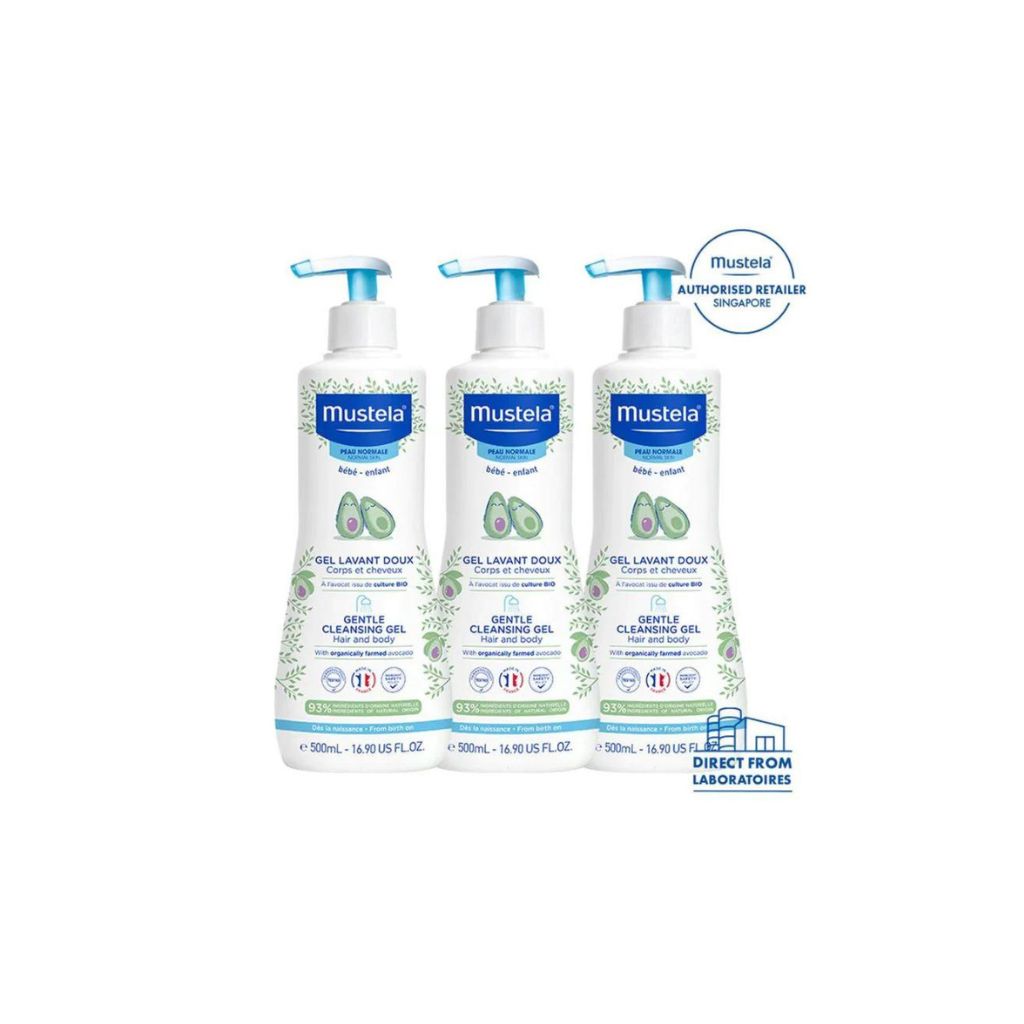 Mustela Gentle Cleansing Gel Hair & Body 500ml x 3