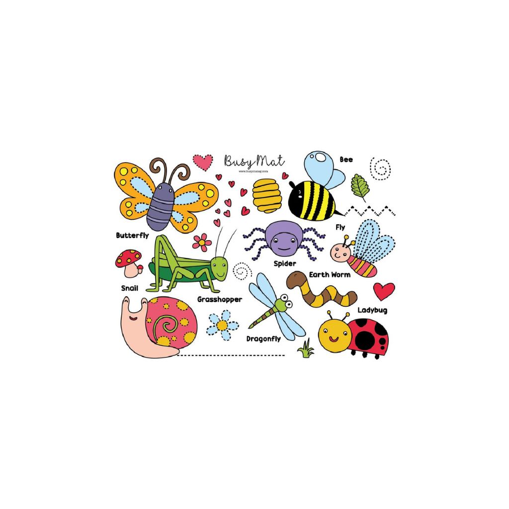 Busymat Large Placemat - Garden Crawlies