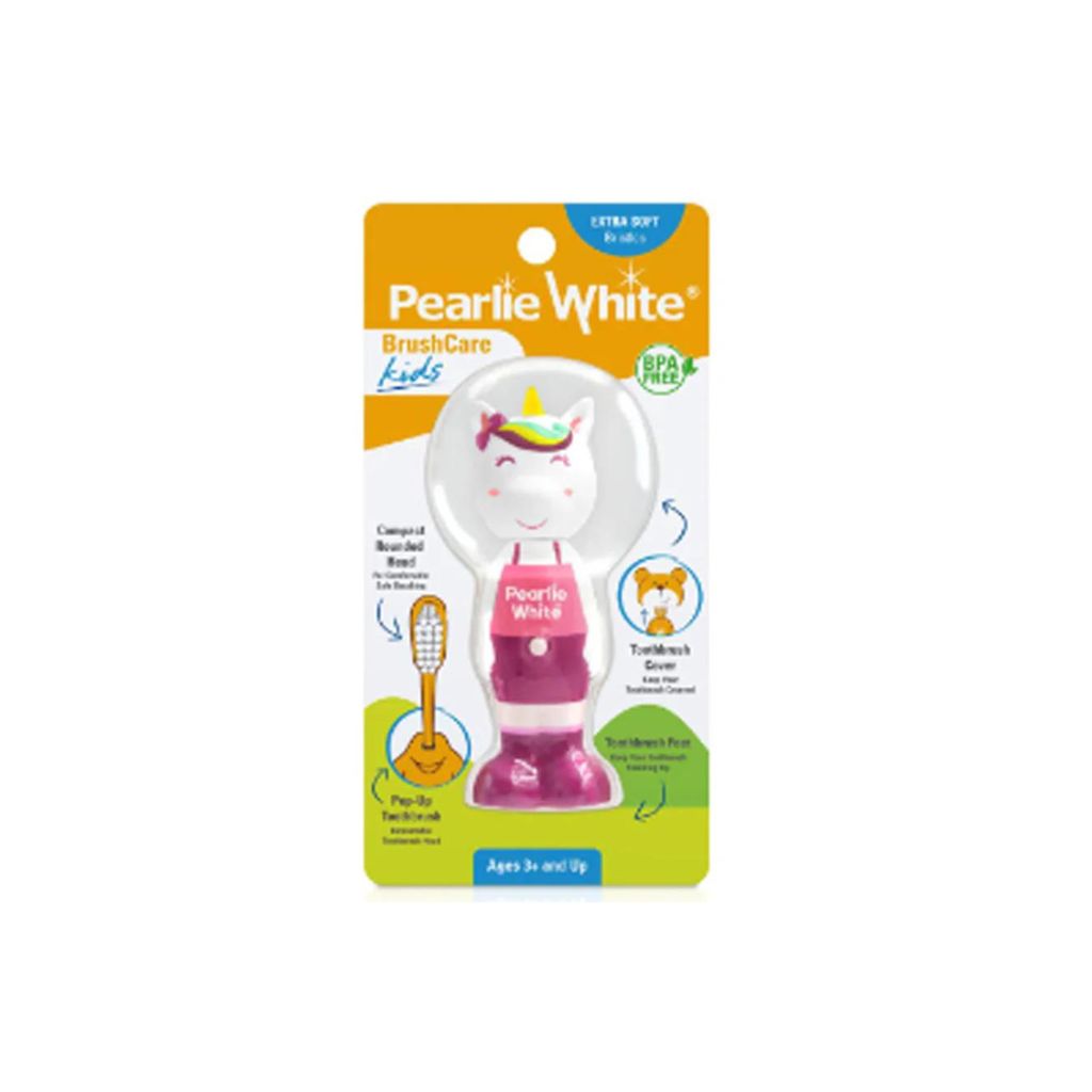 Pearlie White BrushCare Kids Pop-Up Extra Soft Toothbrush - Unicorn Design