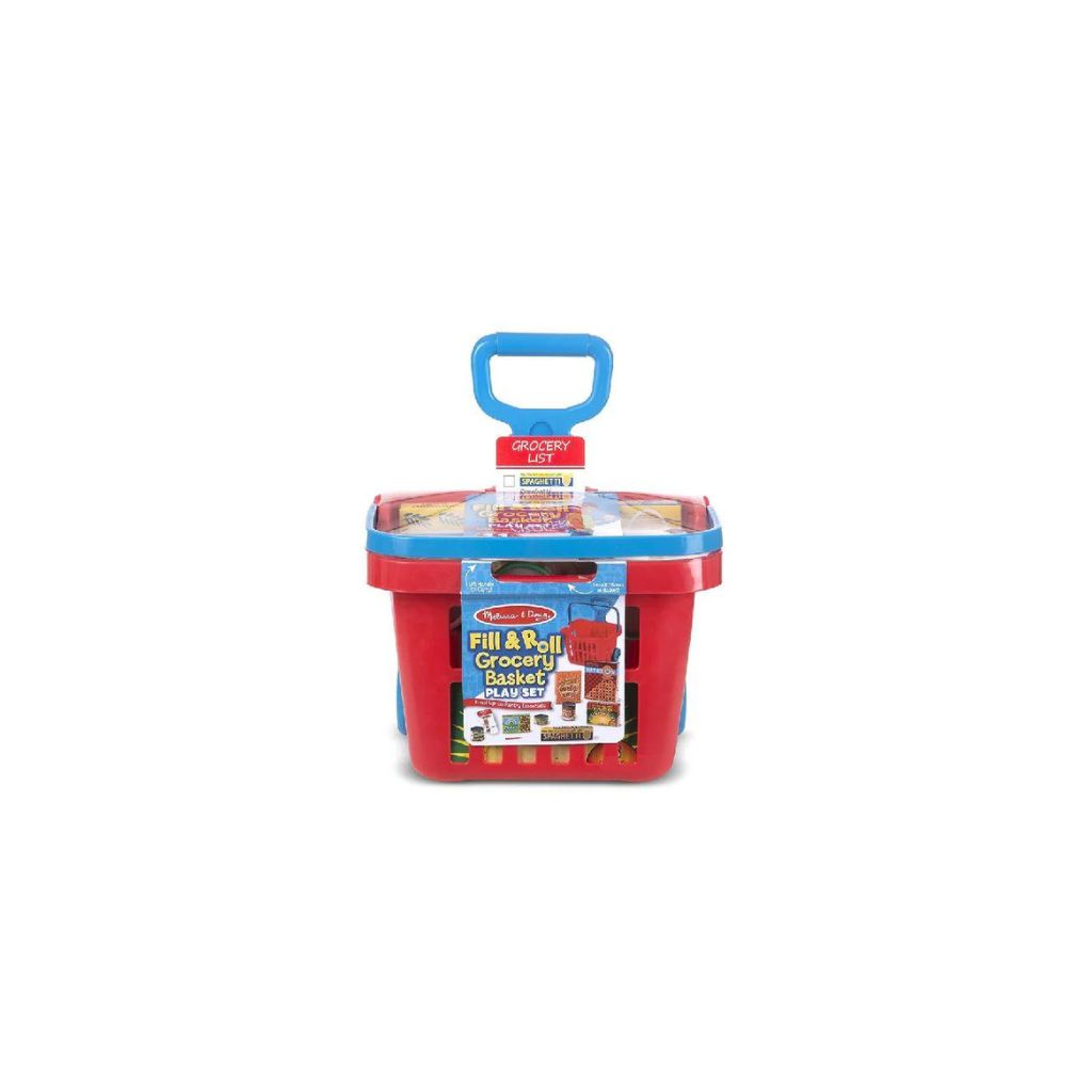 Melissa & Doug Fill & Roll Grocery Basket Play Set