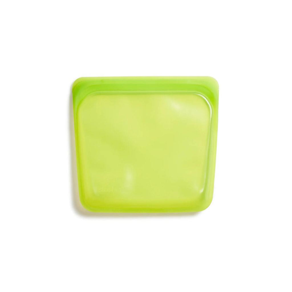 Stasher Reusable Silicone Bag, Lime, Sandwich Bag Size Medium (450 ml)