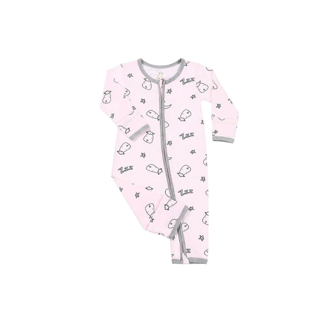 Baa Baa Sheepz Romper Zip Seet Dreams Baa Baa - Pink