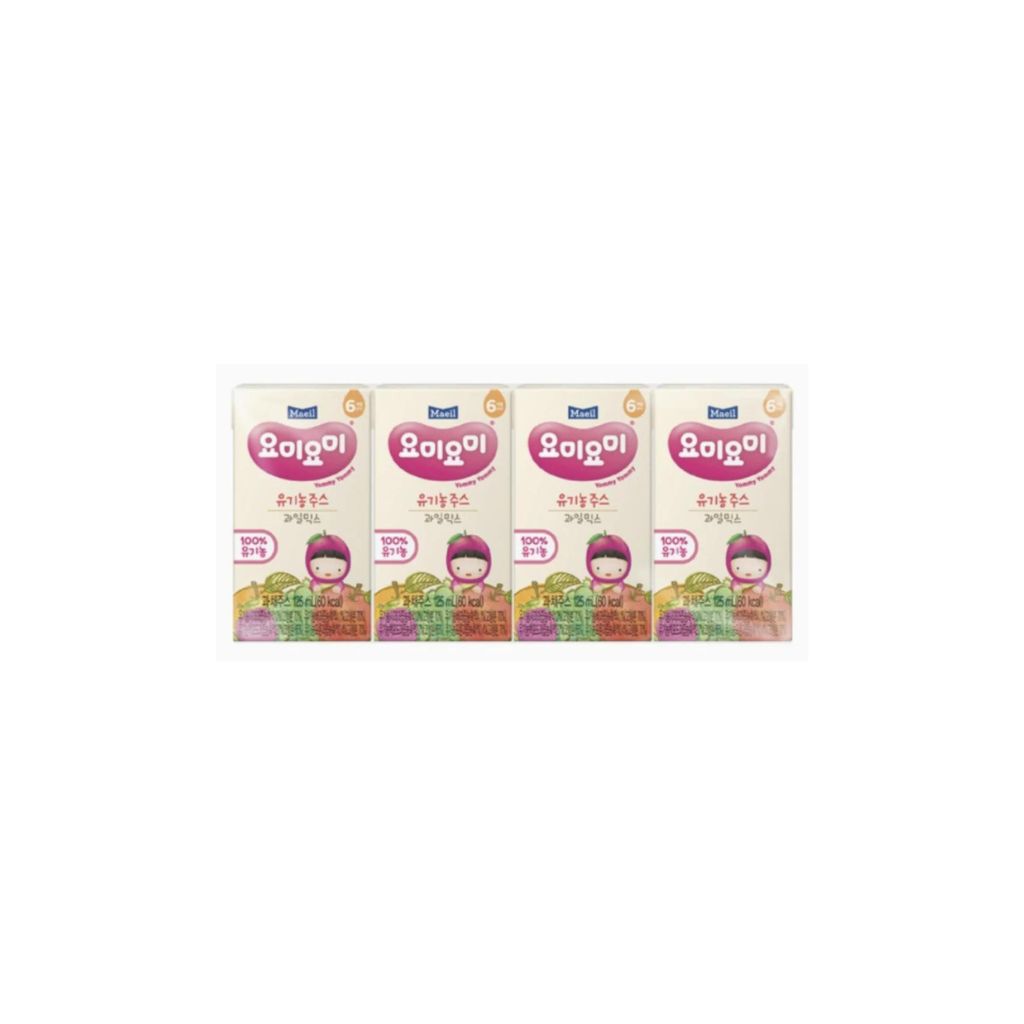 Maeil Yommy Yommy Organic Juice (125ml x 4)