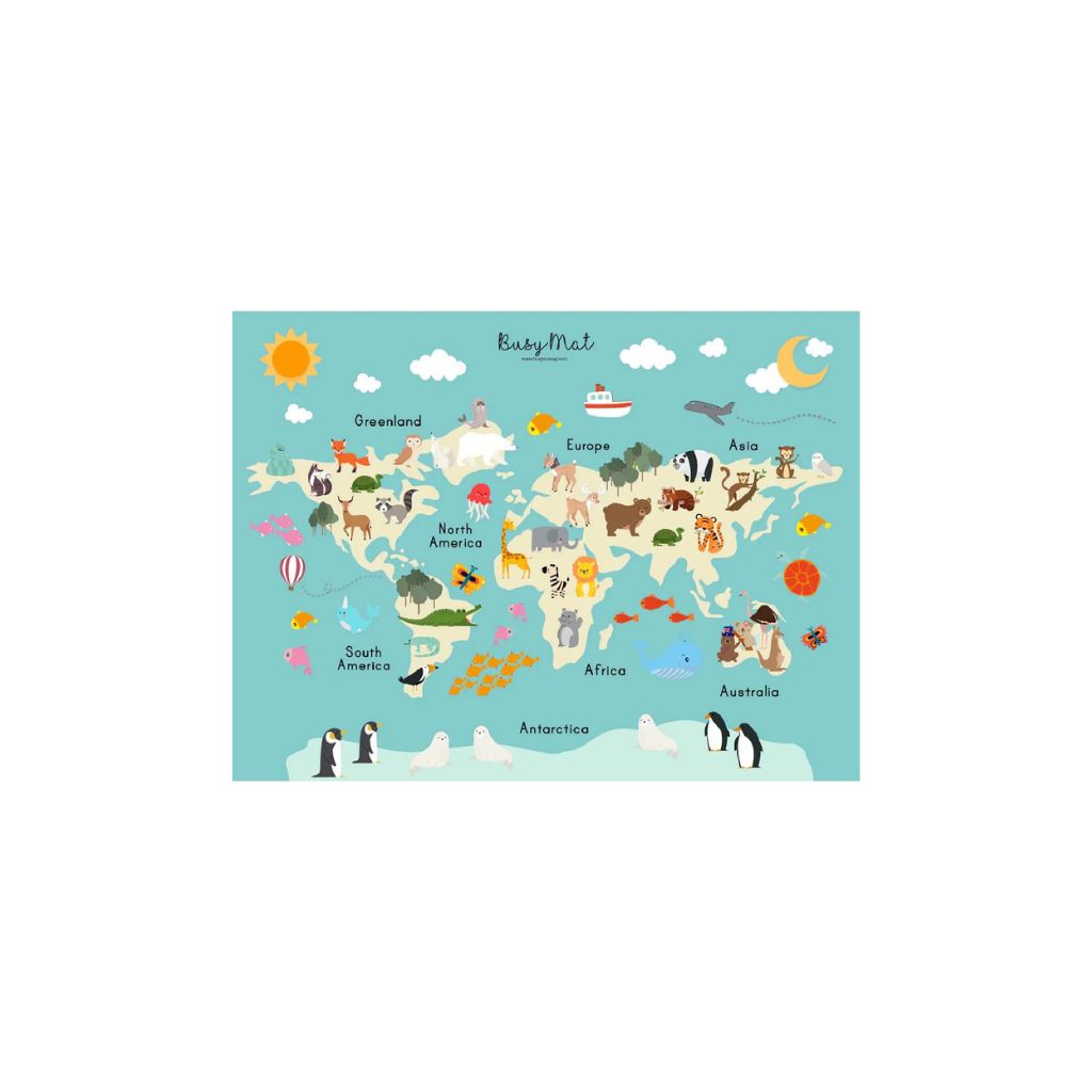 Busymat Large Placemat - World of Animals