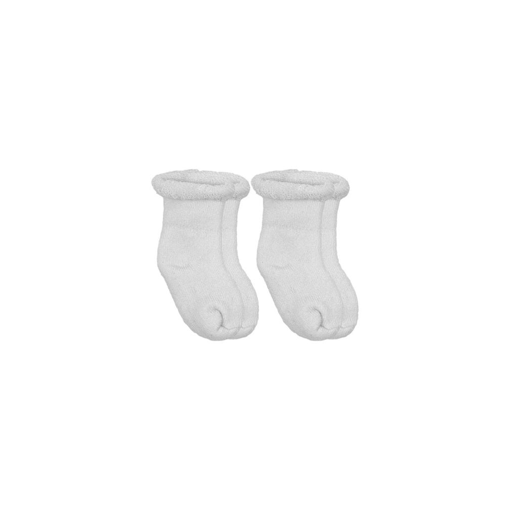 Kushies Terry Newborn Socks - 2 Pack