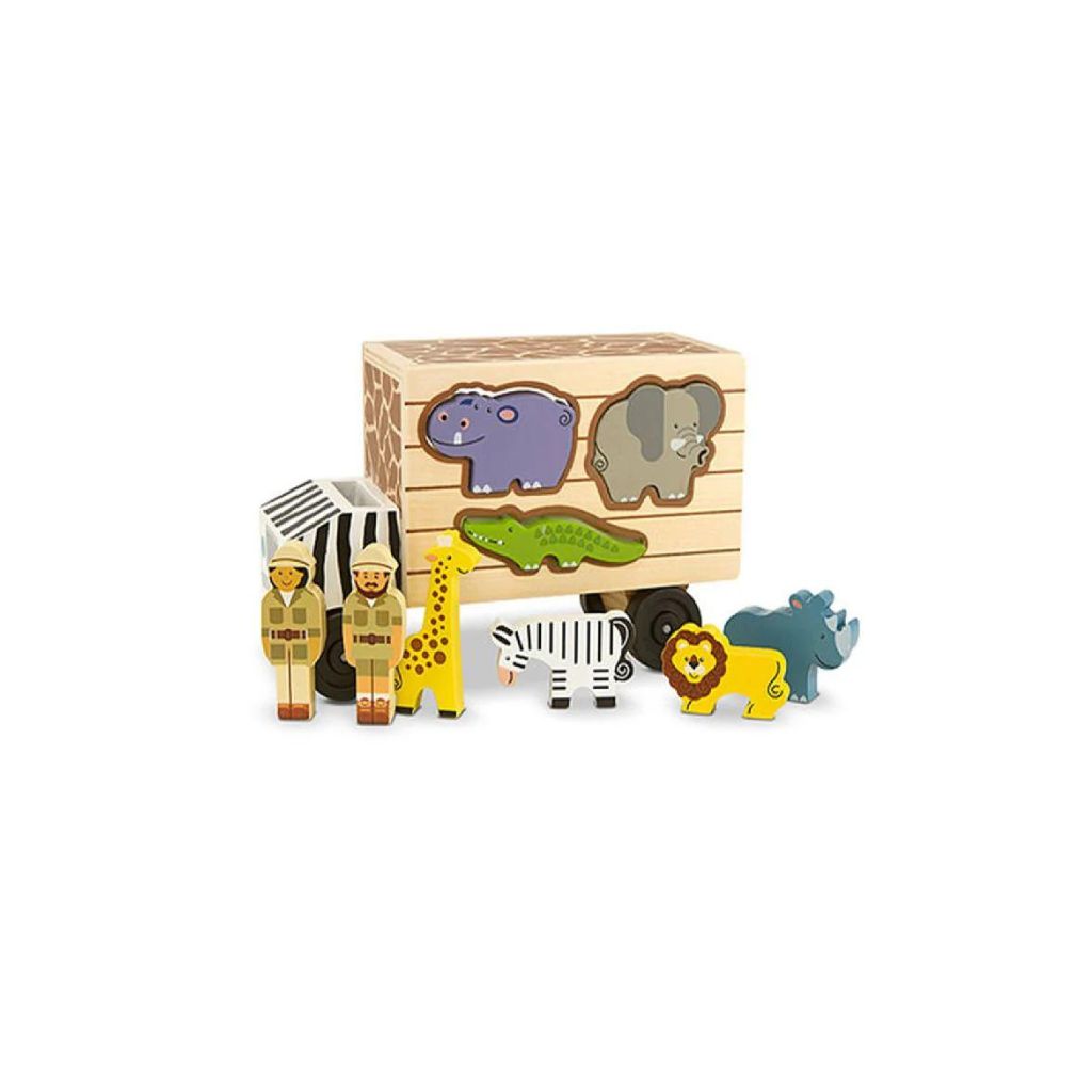 Melissa & Doug Animal Rescue Wooden Shape-Sorting Truck