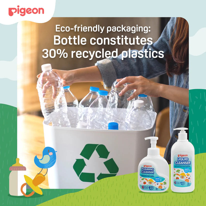 Pigeon Liquid Cleanser Bundle [700ml (Foam) + 650ml (Refill)]
