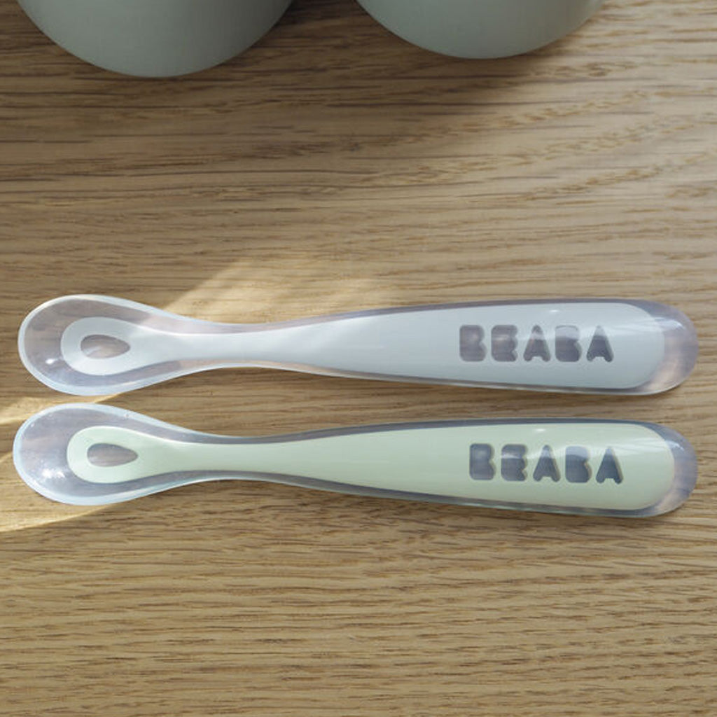 Beaba Set of 2 Silicone Spoons with Storage Case