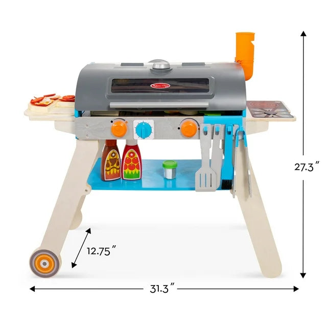 Melissa & Doug Deluxe Grill & Pizza Oven Play Set