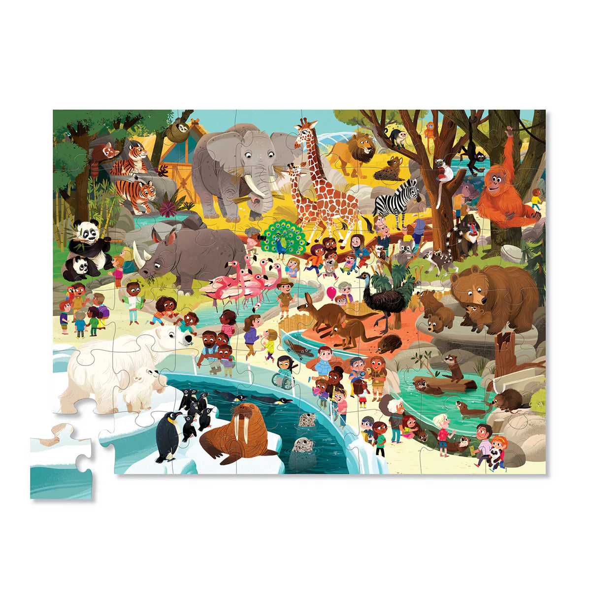 Crocodile Creek 48-Piece Puzzle - Day at the Zoo