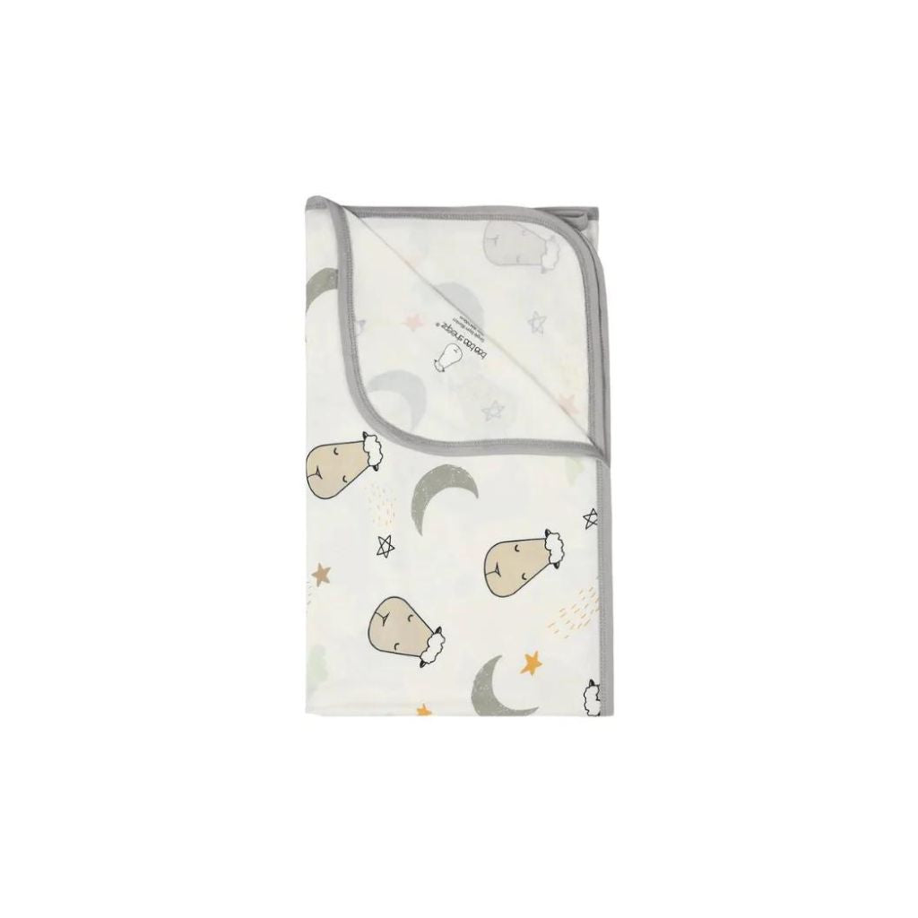 Baa Baa Sheepz Single Layer Blanket Goodnight Baa Baa White Grey