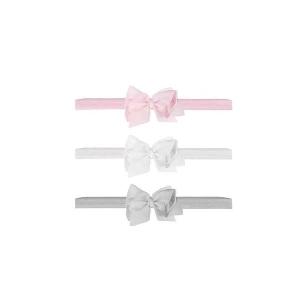 Raph&Remy Premium Newborn Bow Headbands Trio Pack