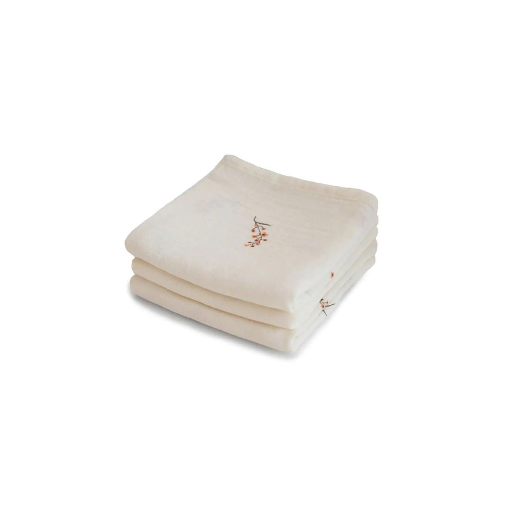 Mushie Organic Cotton Muslin Cloths 3-Pack