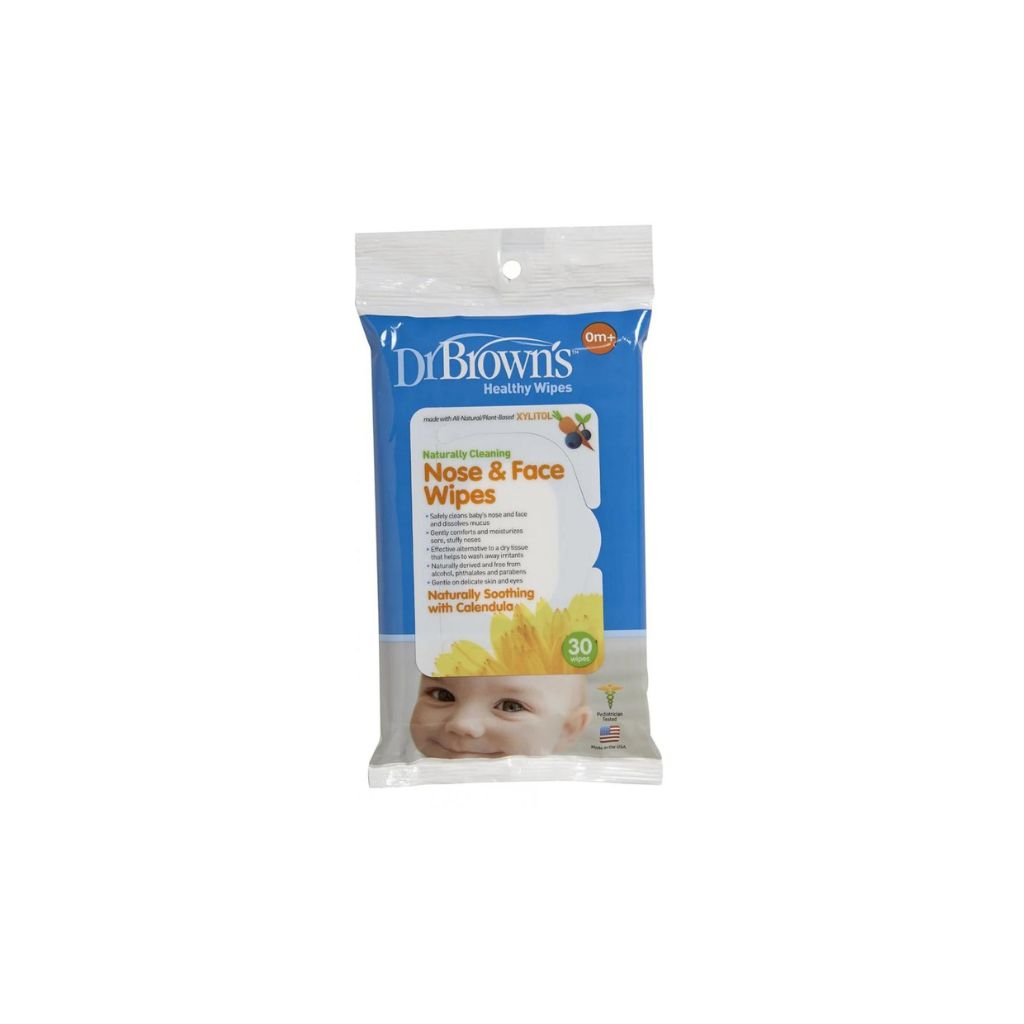 Dr Brown's Nose and Face Wipes - 30 pieces per pack