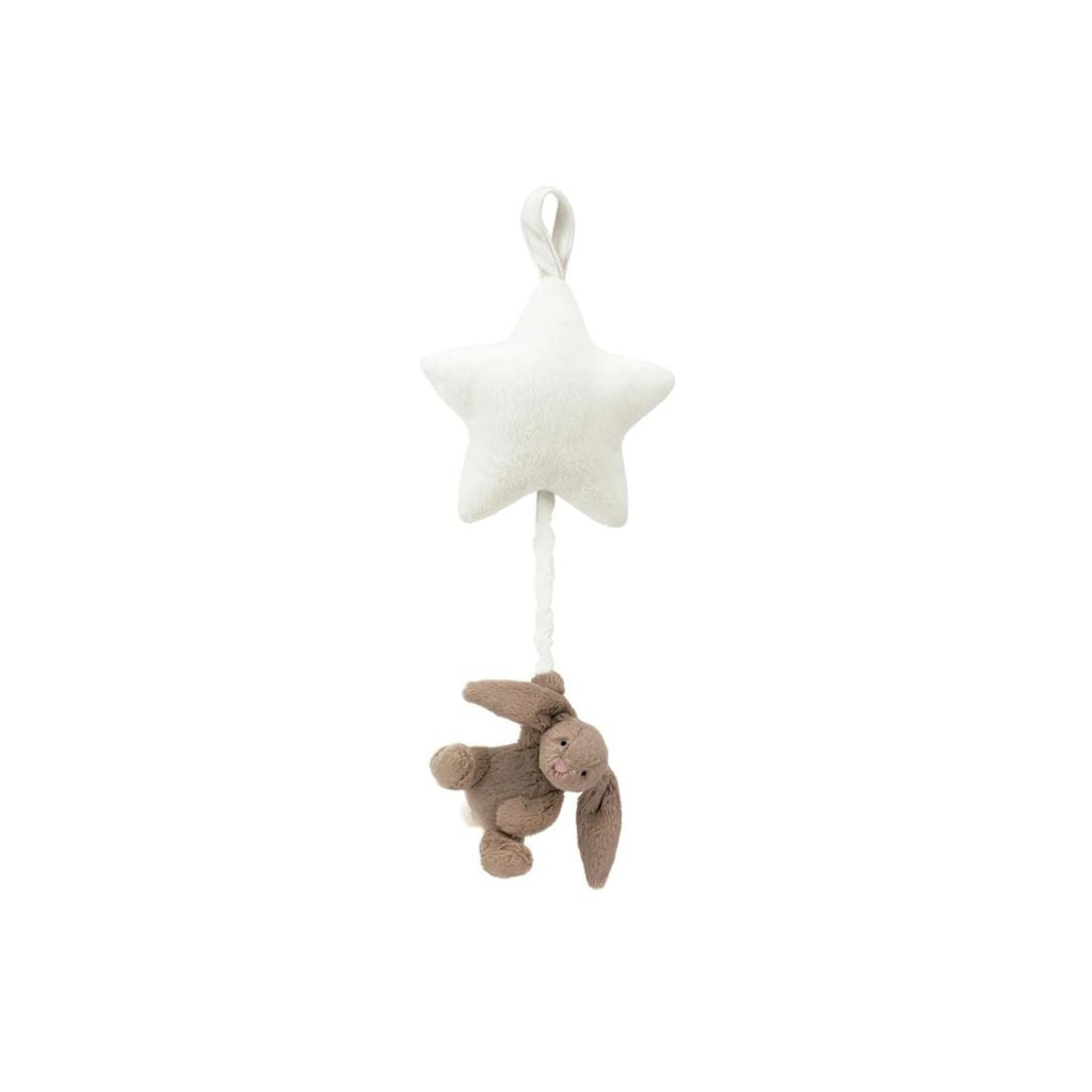 Little Jellycat Bashful Beige Bunny Star Musical Pull