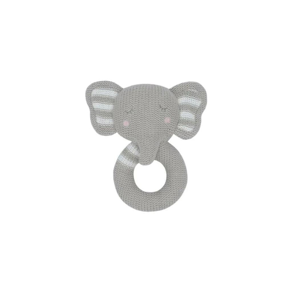 Living Textiles Knitted Rattle - Ella the Elephant