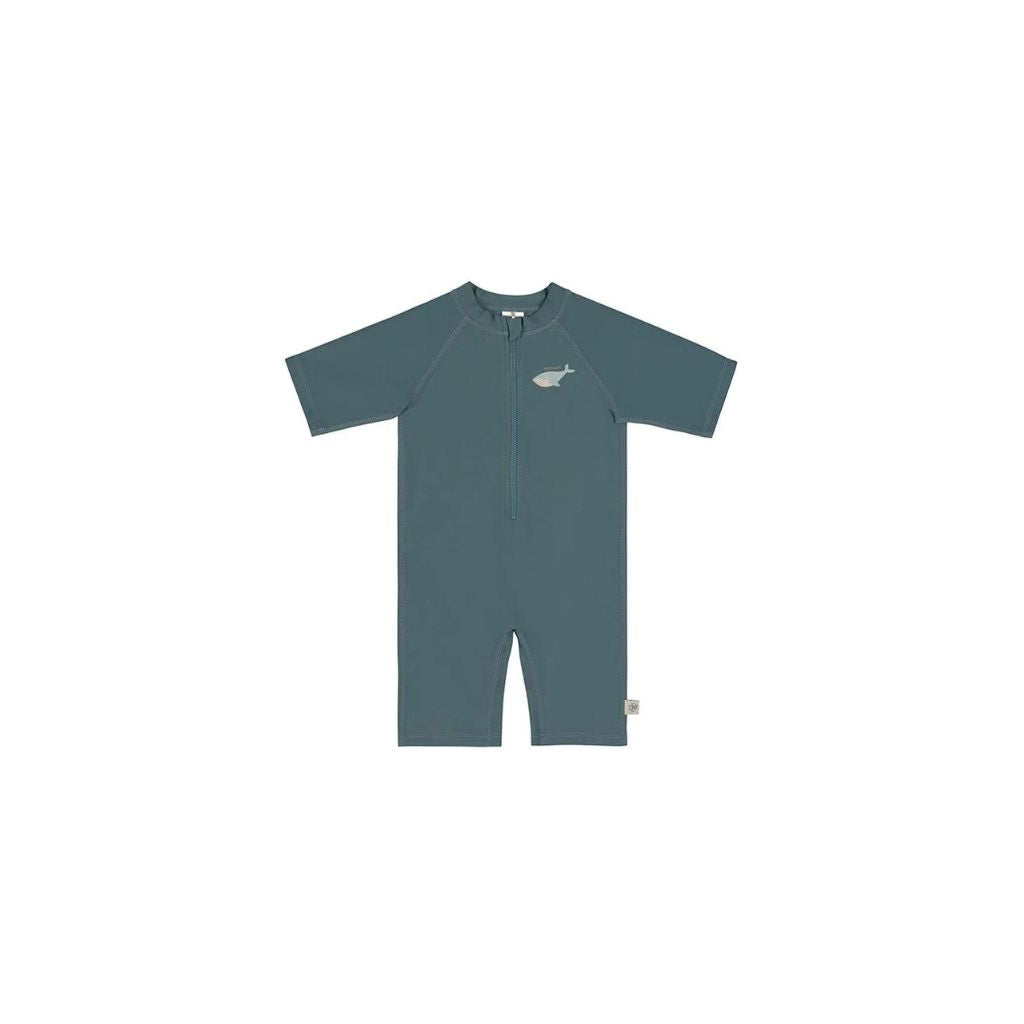 Lassig Short Sleeve Sunsuit - Whale Blue