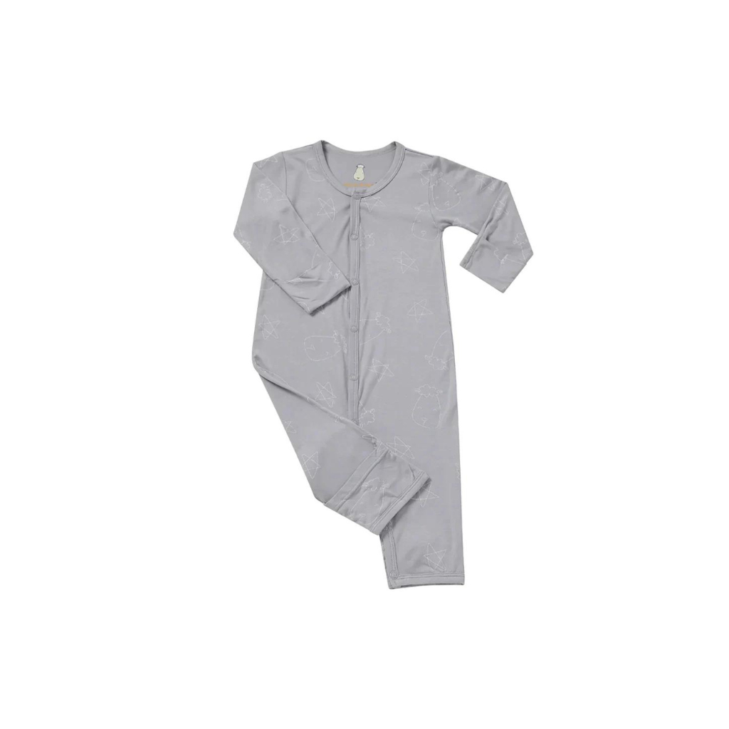 Baa Baa Sheepz Romper Cute Big Star & Head - Grey