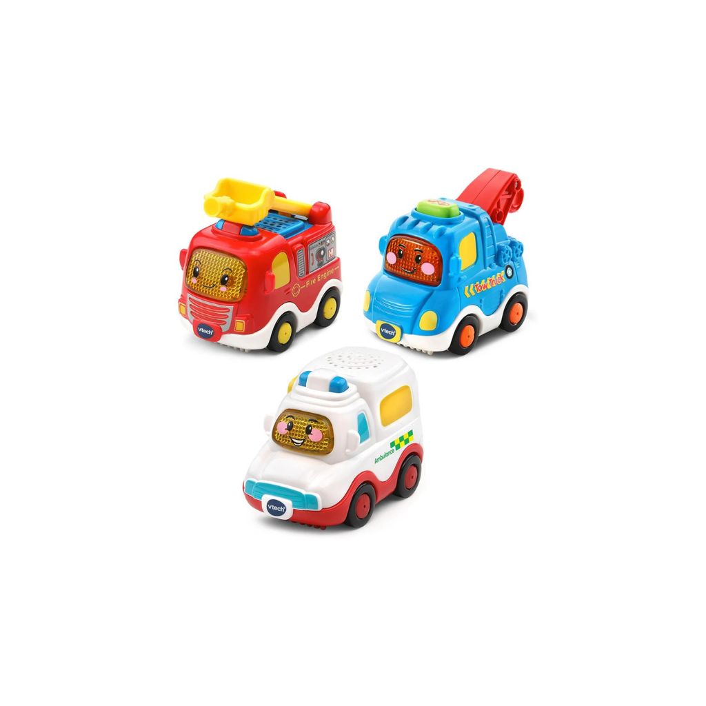 Vtech Toot-Toot Drivers 3 Car Pack Emergency Vehicles (Fire Engine, Ambulance, Tow Truck)