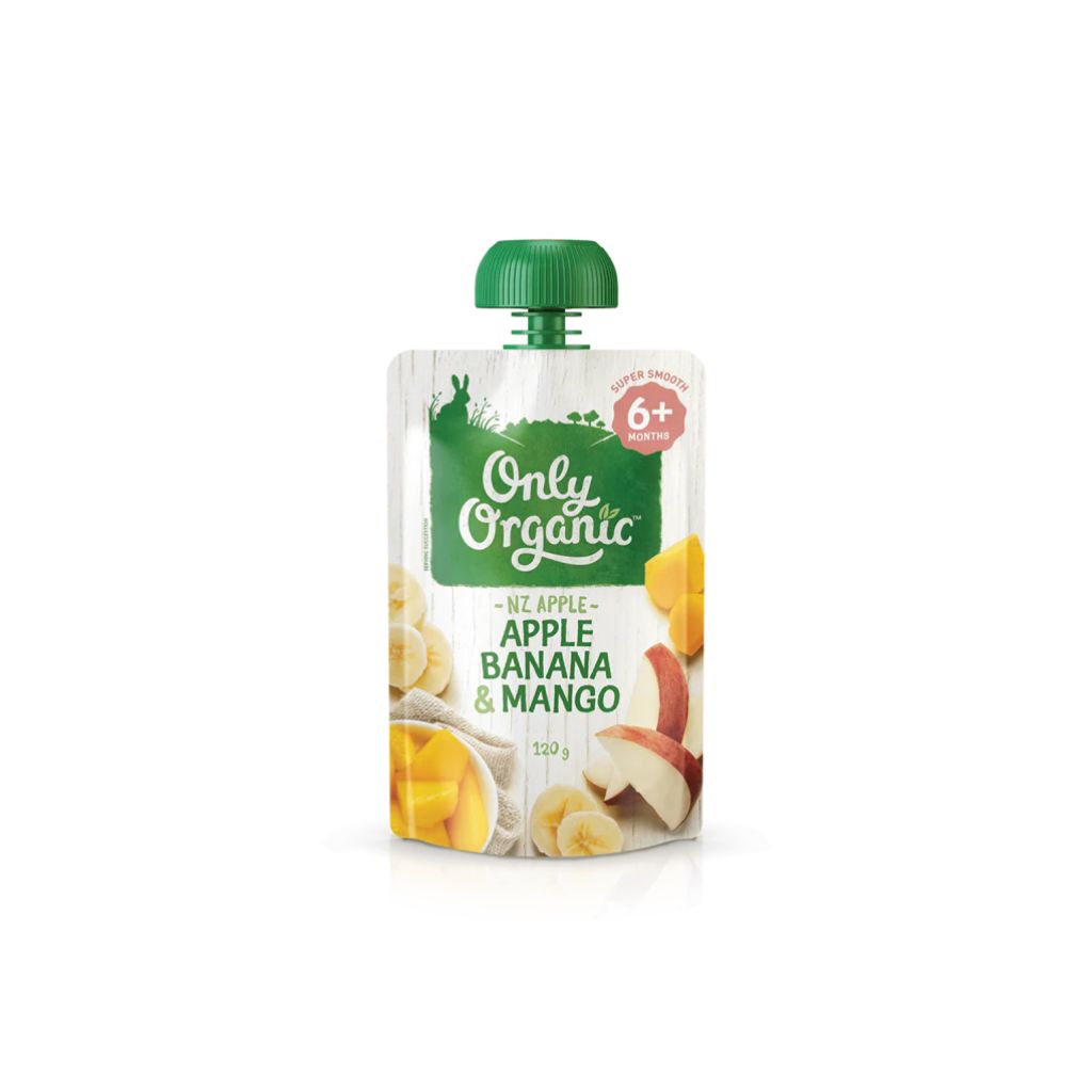 Only Organic Apple, Banana & Mango Fruit Pouch