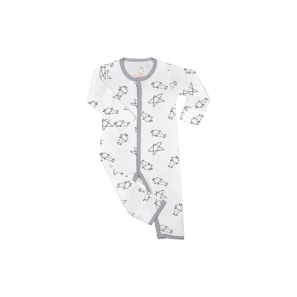 Baa Baa Sheepz Romper Cute Big Star & Sheepz - White