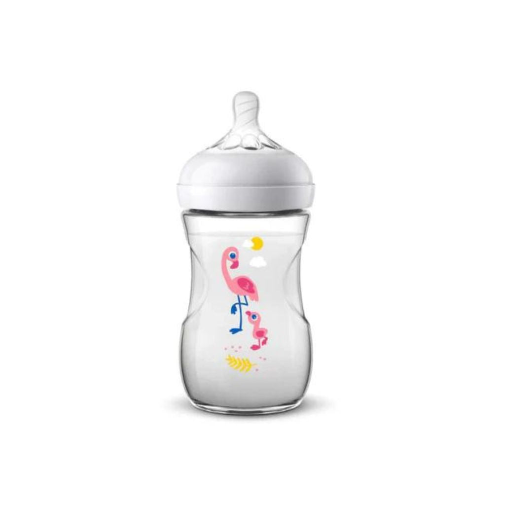 Avent Natural Baby Bottle 260ml Flamingo