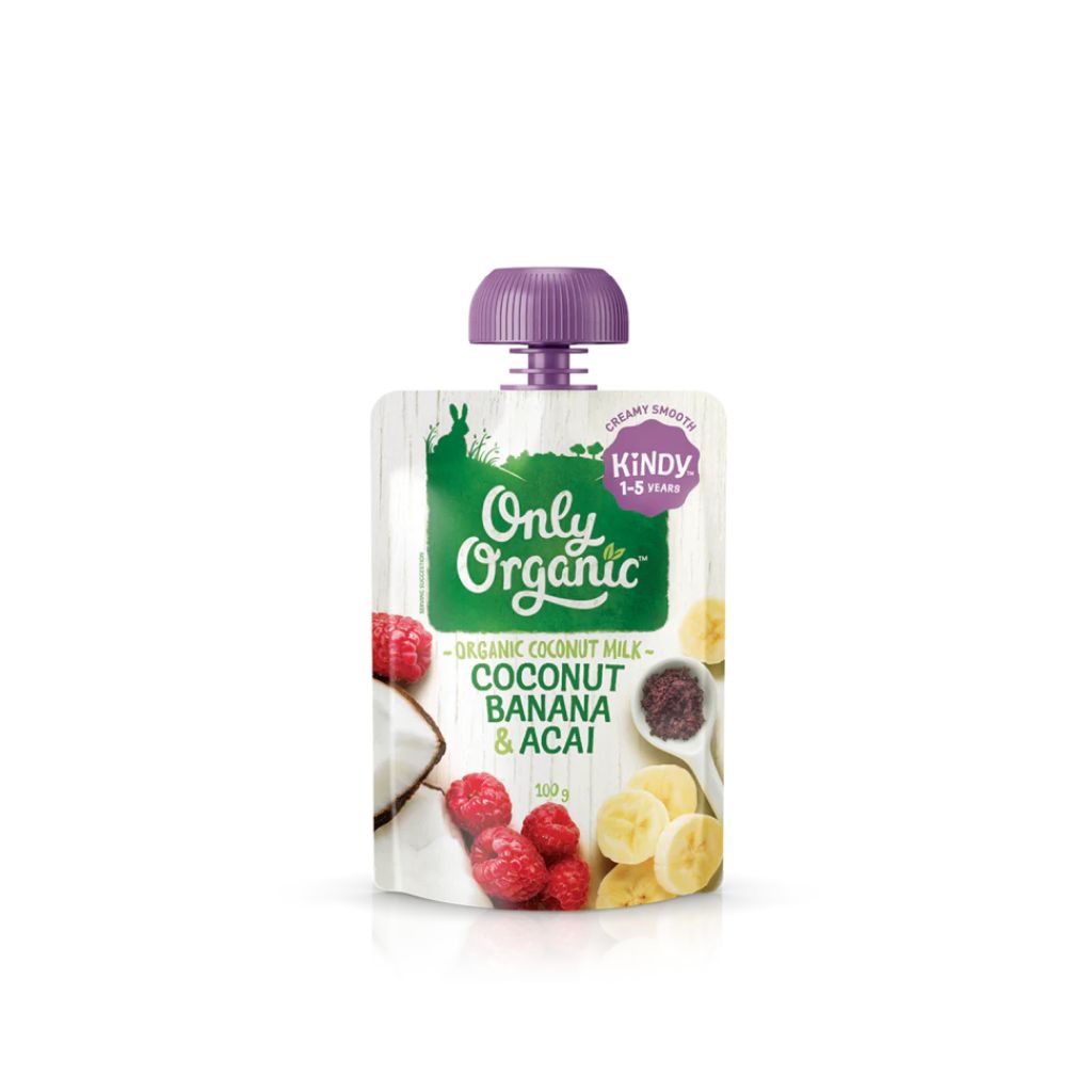 Only Organic Coconut, Banana & Acai Dessert Pouch